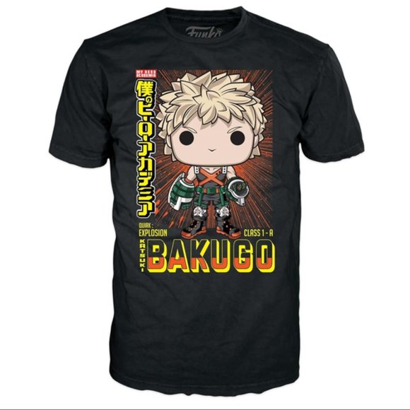 Funko Pop! & Tees: My Hero Academia - Katsuki Bakugo Vinyl Figure & T-Shirt (M) - Picture 3 of 7